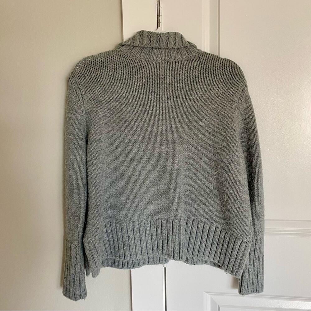 Zara Knit Quarter Zip Minimal Utility Clean Girl Casual Modern Pullover Sweater - Picture 7 of 7